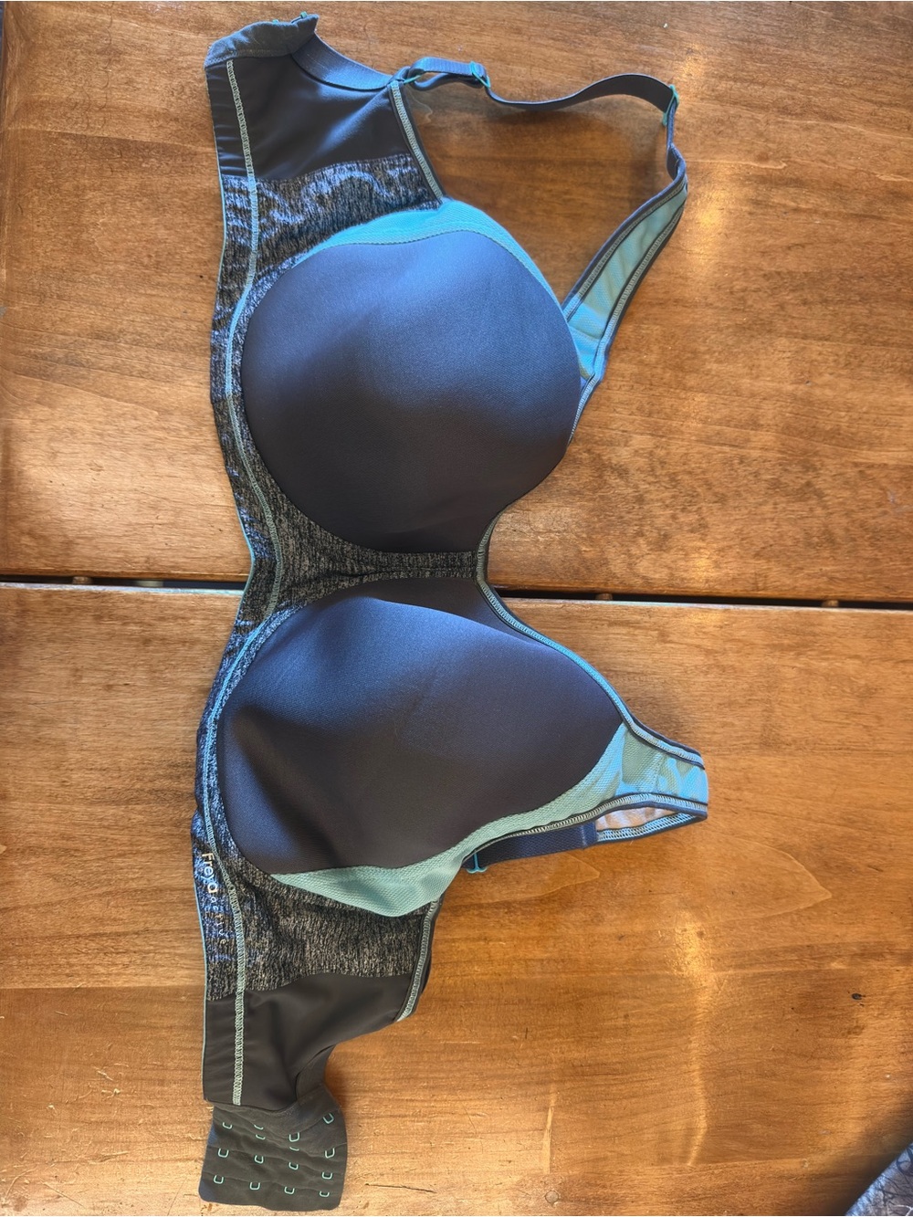 Freya Navy and Teal Underwire Sports Bra